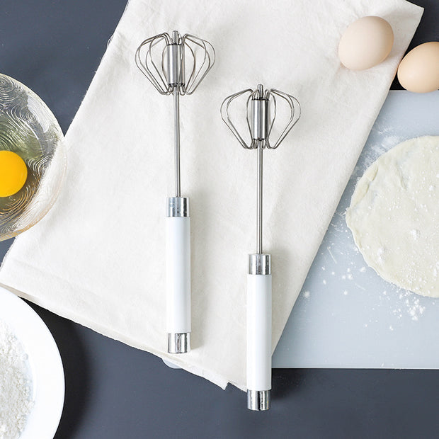 Semi-automatic Stainless Steel Egg Beater Whisk Hand Pressure Rotating Manual Mixer Egg Tools Cream Stirrer Kitchen Accessories