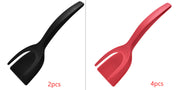 2 In 1 Grip And Flip Tongs Egg Spatula Tongs Clamp Pancake Fried Egg French Toast Omelet Overturned Kitchen Accessories