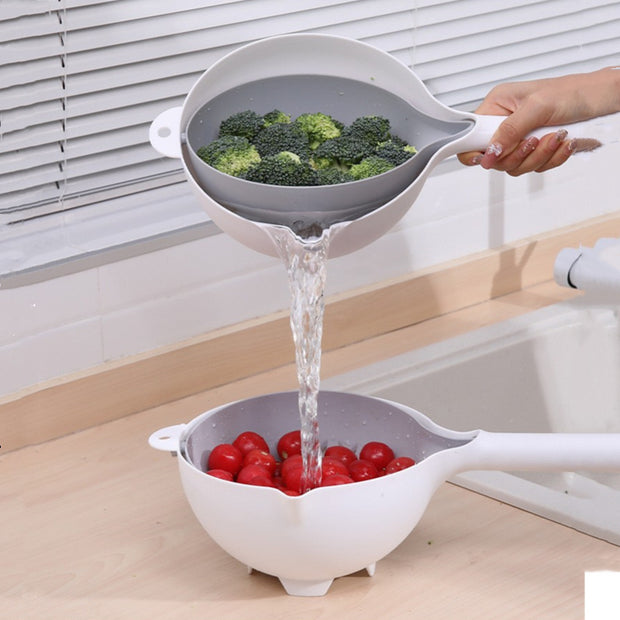 Double-layer Drain Basket Home Living Room Creative Kitchen Gadgets